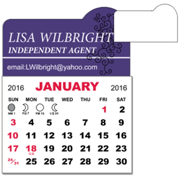 3 X 3.875 - Adhesive Mini Calendar Pad (Arch)