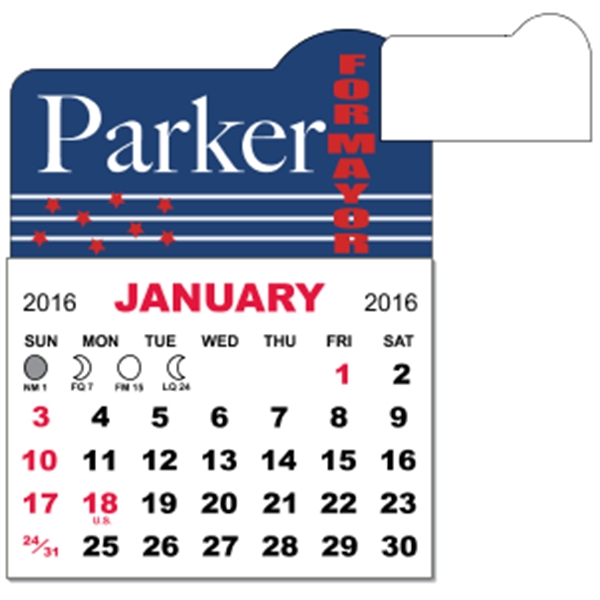 3 X 3.875 - Adhesive Mini Calendar Pad (Arch)