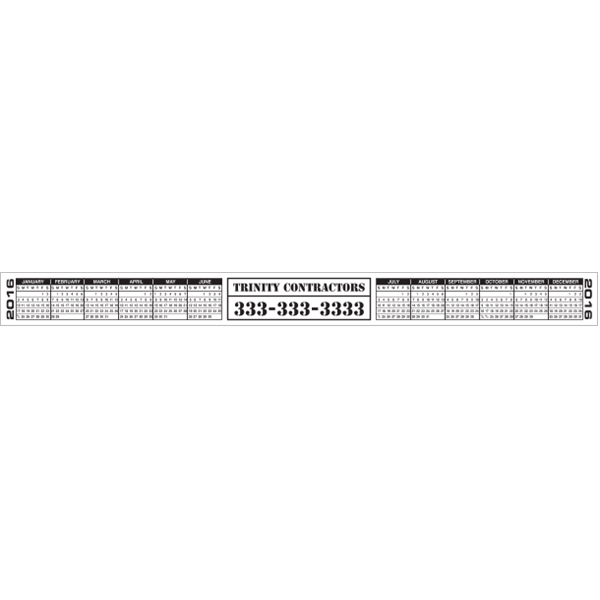 12.5" x 1.125" Calendar Strips, Spot Color