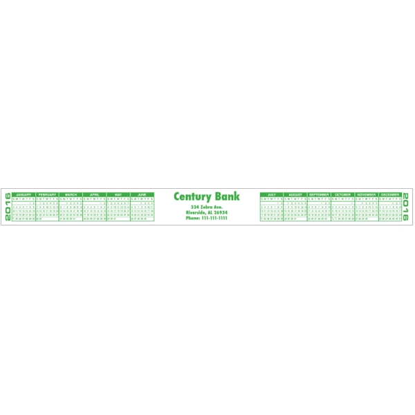 12.5" x 1.125" Calendar Strips, Spot Color