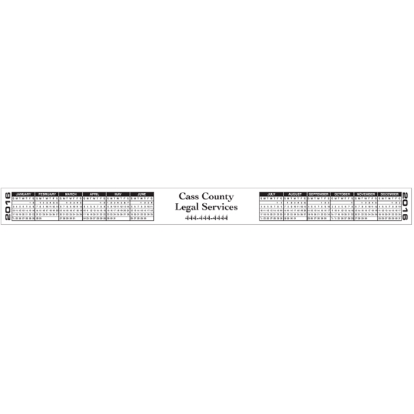 12.5" x 1.125" Calendar Strips, Spot Color