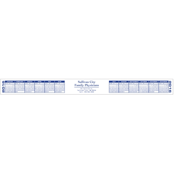12.5" x 1.125" Calendar Strips, Spot Color