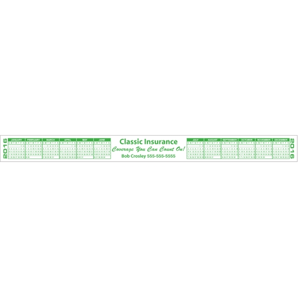 12.5" x 1.125" Calendar Strips, Spot Color