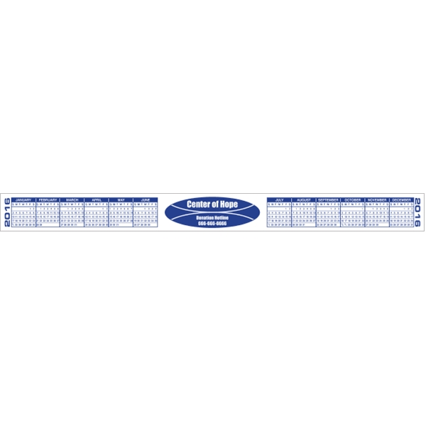 12.5" x 1.125" Calendar Strips, Spot Color