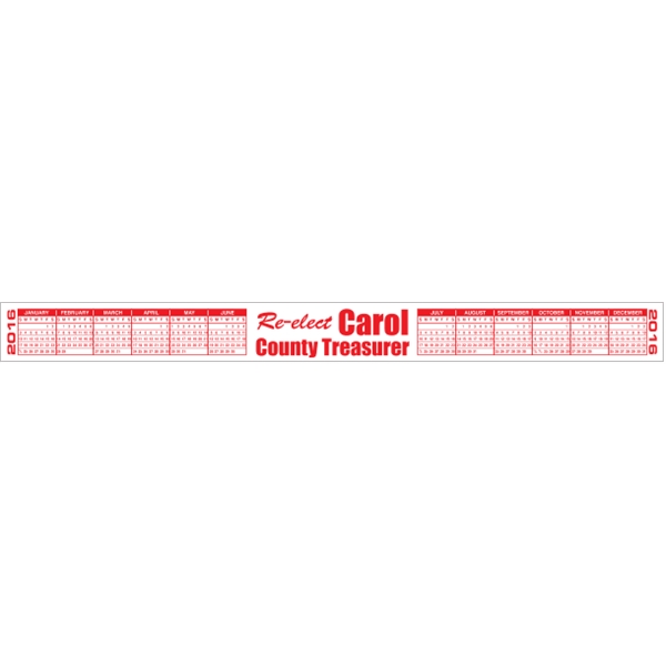 12.5" x 1.125" Calendar Strips, Spot Color