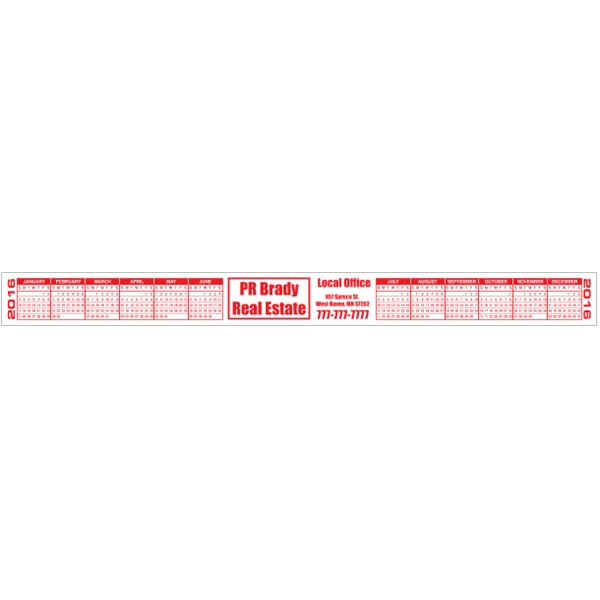 12.5" x 1.125" Calendar Strips, Spot Color