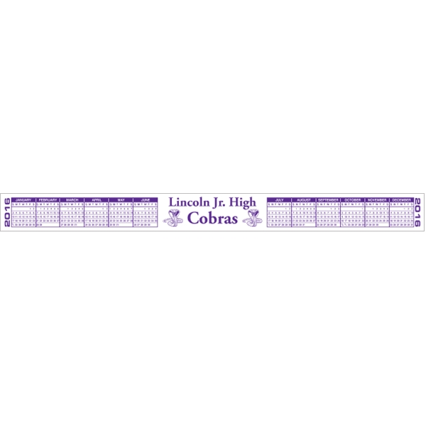 12.5" x 1.125" Calendar Strips, Spot Color