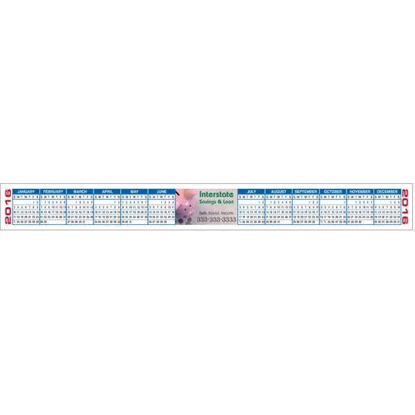 10" x 1.125" Calendar Strips, 4-Color Process