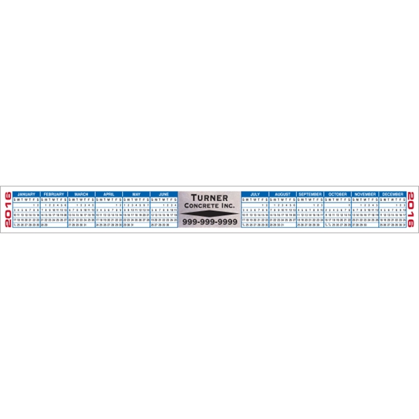 10" x 1.125" Calendar Strips, 4-Color Process