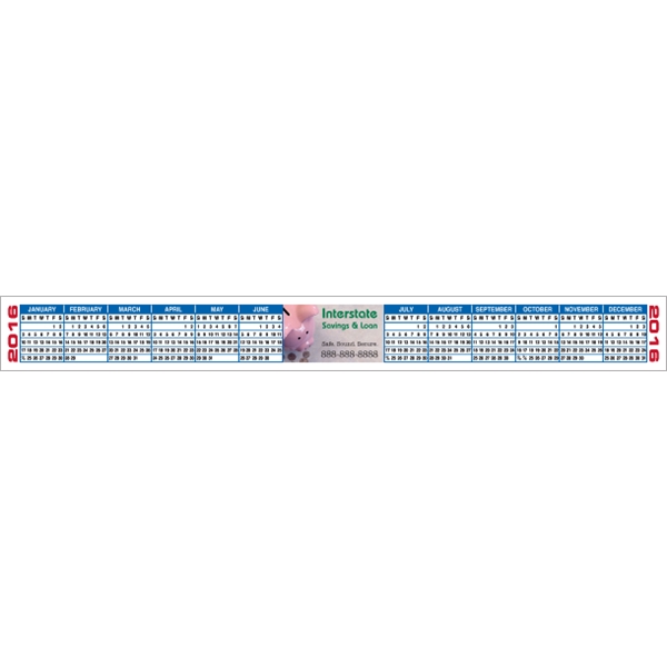 10" x 1.125" Calendar Strips, 4-Color Process
