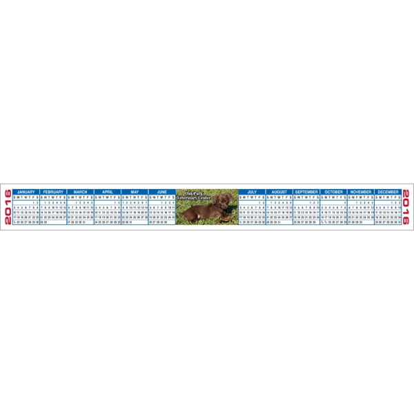 10" x 1.125" Calendar Strips, 4-Color Process