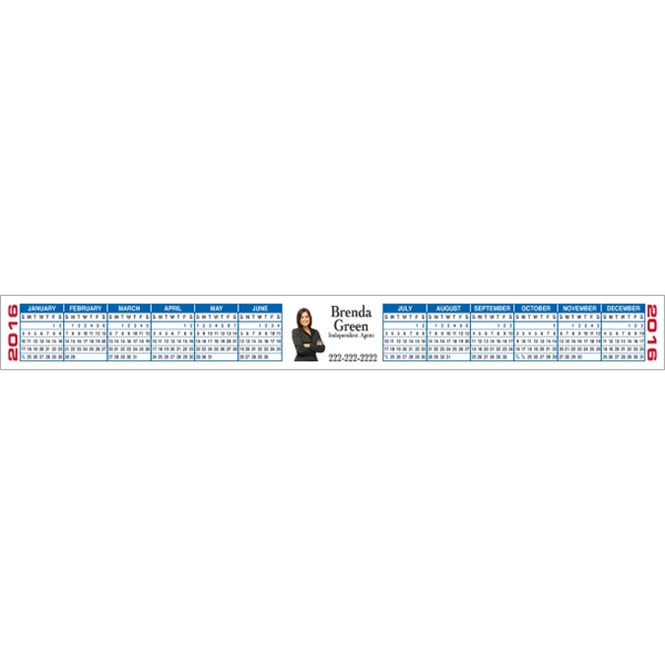 10" x 1.125" Calendar Strips, 4-Color Process