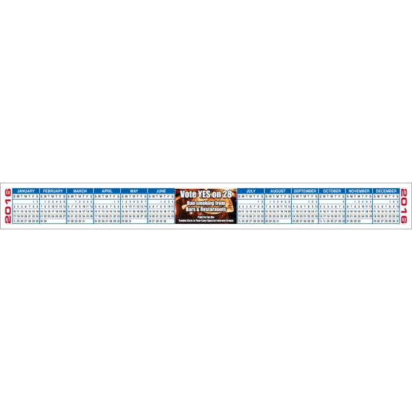 10" x 1.125" Calendar Strips, 4-Color Process