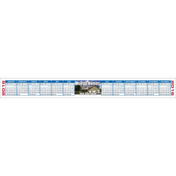 10" x 1.125" Calendar Strips, 4-Color Process