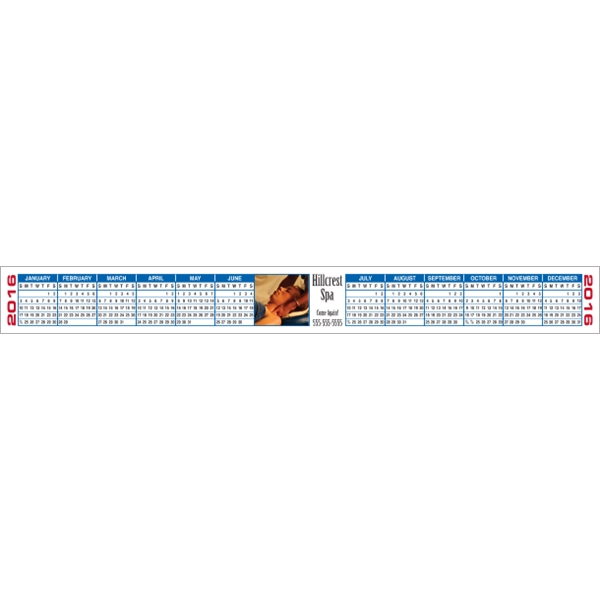 10" x 1.125" Calendar Strips, 4-Color Process