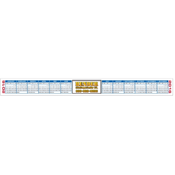 11.5" x 1.125" Calendar Strips, 4-Color Process