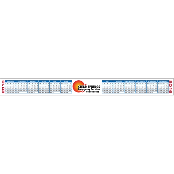 11.5" x 1.125" Calendar Strips, 4-Color Process