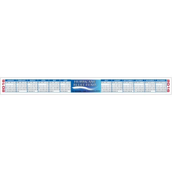 11.5" x 1.125" Calendar Strips, 4-Color Process