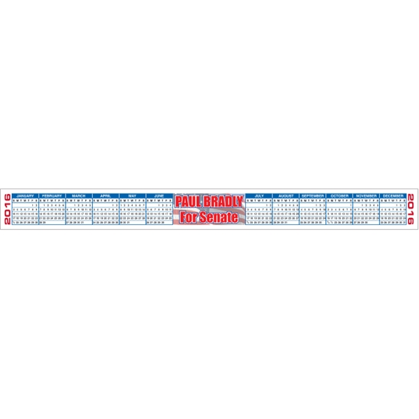 11.5" x 1.125" Calendar Strips, 4-Color Process