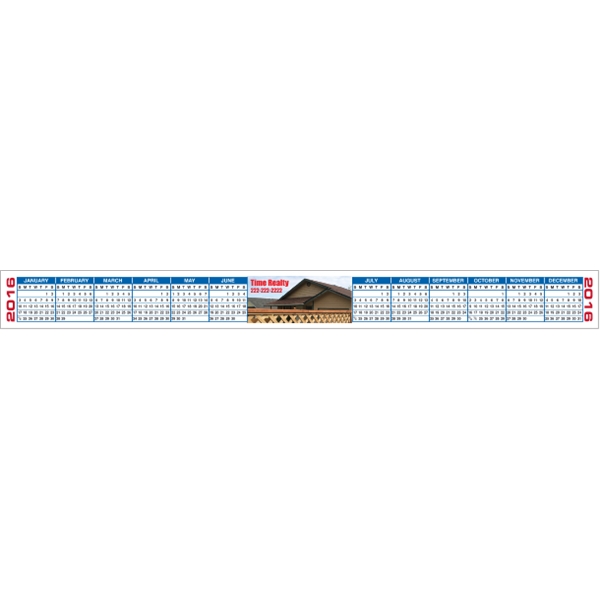 11.5" x 1.125" Calendar Strips, 4-Color Process