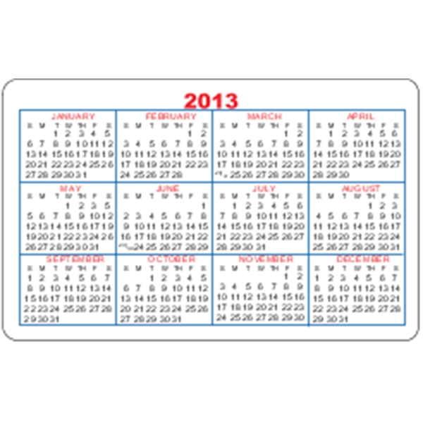4-Color Process Loyalty Cards - Calendar (Specify Year)