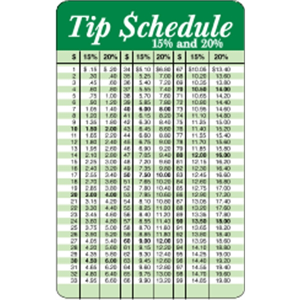 4-Color Process Loyalty Cards - Tip Schedule - 4-Color Process Loyalty Cards - Tip Schedule - Image 5 of 15
