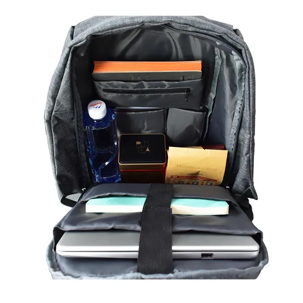 15.6" Anti-theft Laptop Backpack in Melange Gray - 15.6" Anti-theft Laptop Backpack in Melange Gray - Image 1 of 6