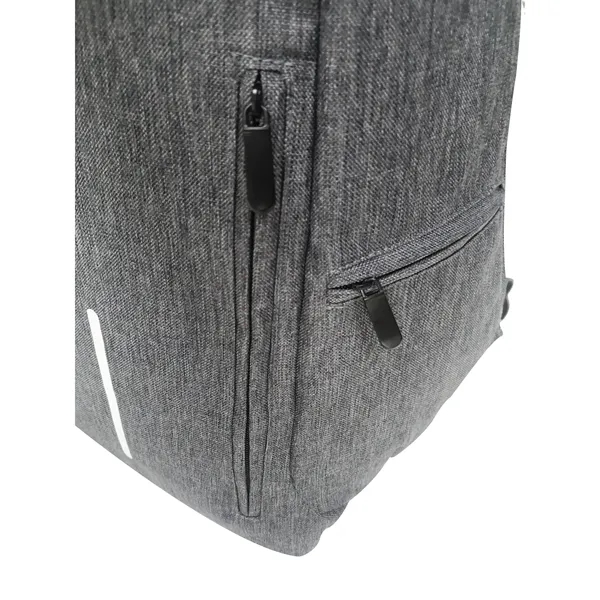 15.6" Anti-theft Laptop Backpack in Melange Gray - 15.6" Anti-theft Laptop Backpack in Melange Gray - Image 5 of 6