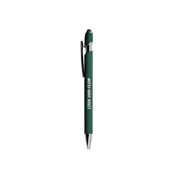 Soft Rubber Finish Click Metal Ballpoint Stylus Pen - Soft Rubber Finish Click Metal Ballpoint Stylus Pen - Image 0 of 3