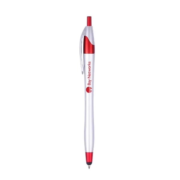 Retractable Action Ballpoint Pen with Stylus - Retractable Action Ballpoint Pen with Stylus - Image 0 of 1