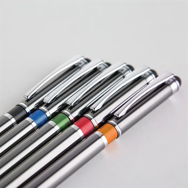 Aluminum Clip Ballpoint Pen with Stylus - Aluminum Clip Ballpoint Pen with Stylus - Image 2 of 2
