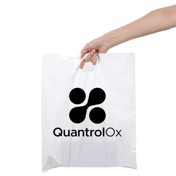 Reinforced Die-Cut Handle Recyclable Plastic Bag - Reinforced Die-Cut Handle Recyclable Plastic Bag - Image 0 of 2