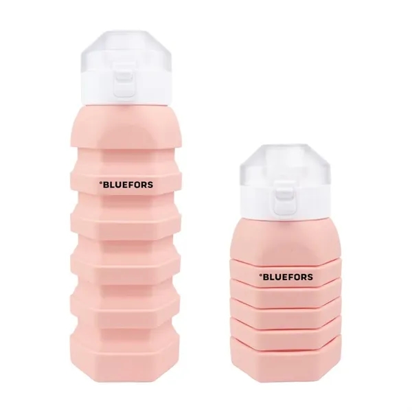 22 oz. Foldable Silicone Gift Water Bottle