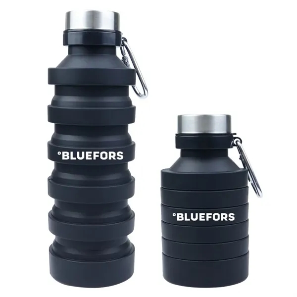 Custom 27 oz. Foldable Silicone Gift Water Bottle