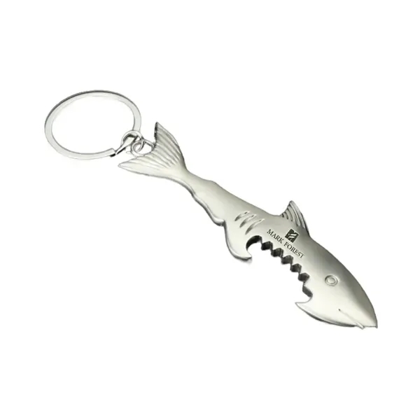 Shark-Shaped Bottle Opener Keychain