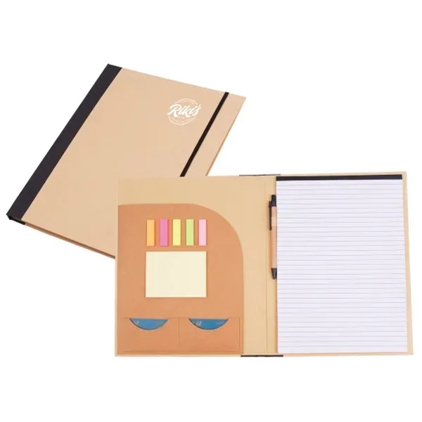 Custom Recycled Padfolio w/ Stick Notes