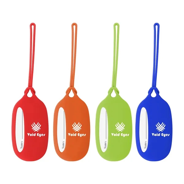 Oval Silicone Luggage Tags for Suitcases