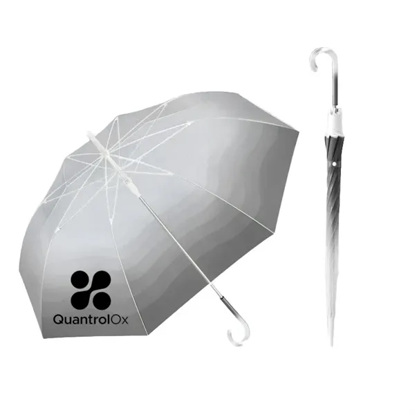 Gradient Transparent Manual Straight Umbrella