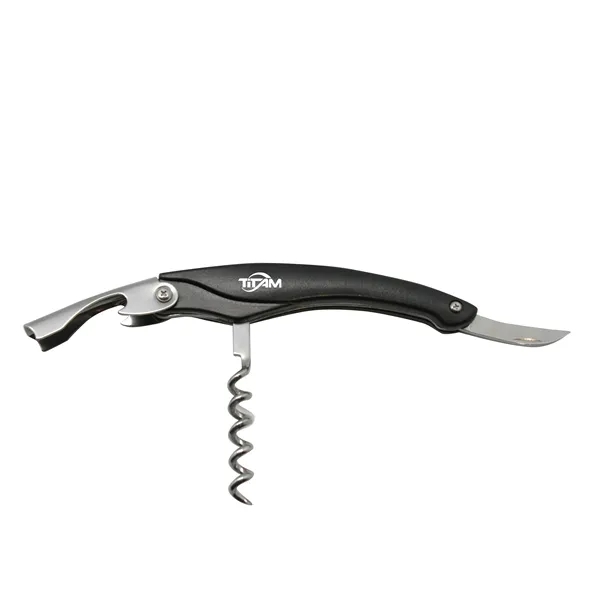 Custom Metal Wine Opener with Corkscrew & Knife