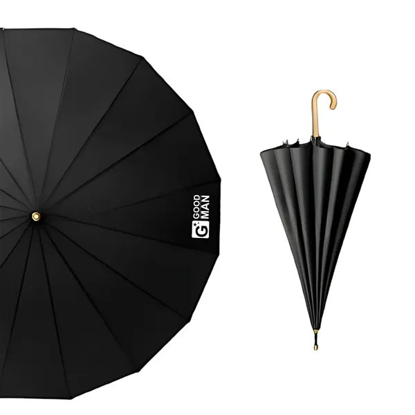 Wooden Handle Manual Straight Umbrella