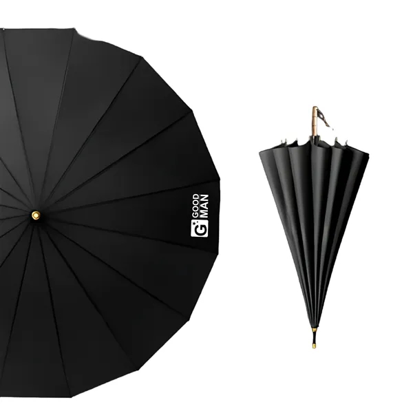 Wooden Handle Manual Straight Umbrella