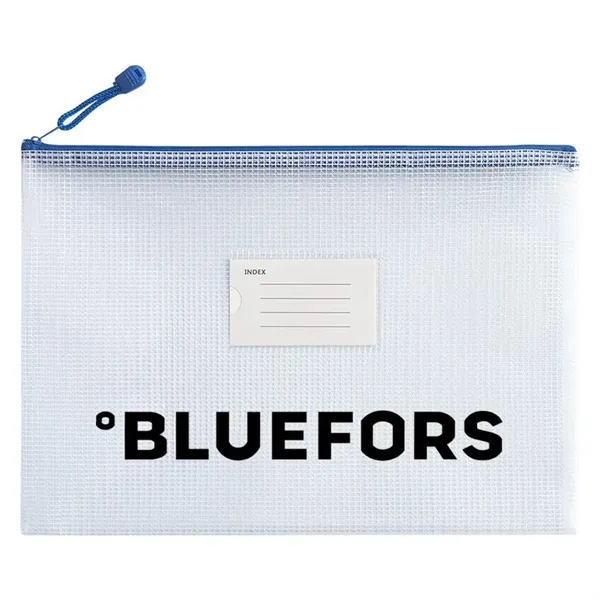 A4 PolyWeave Travel Pouch with Built-in Business Card Slot
