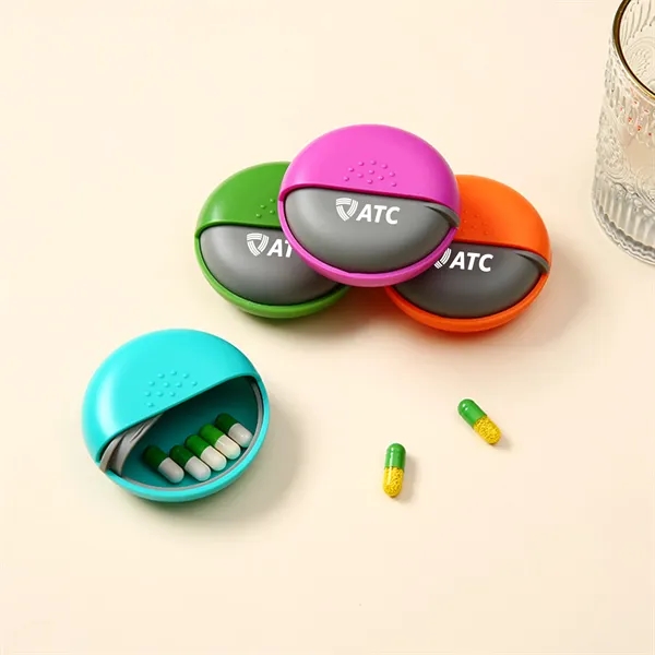 Portable Daily Pill Organizer with Separated Compartments