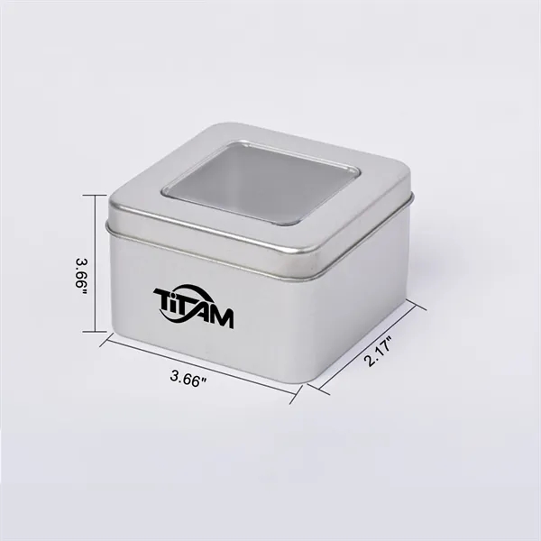 Custom Square Tin Box with Window