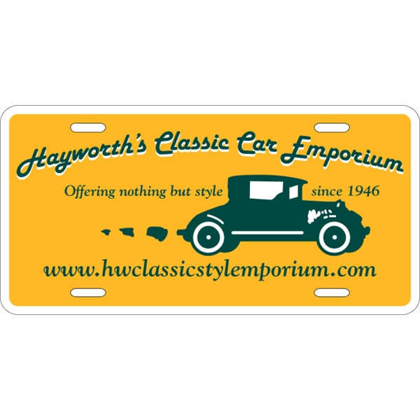 Custom Car Plate - .055" Polyethylene