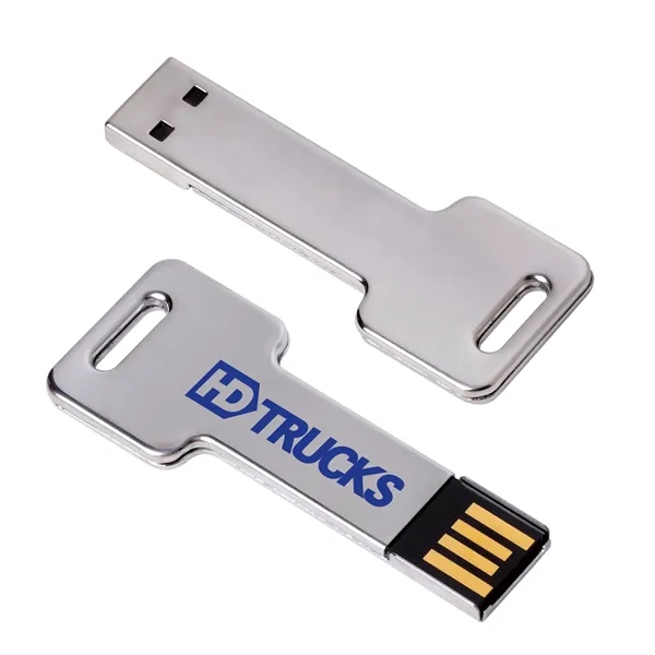 Universal Source® 8 GB Silver Key USB 2.0 Flash Drive - Universal Source® 8 GB Silver Key USB 2.0 Flash Drive - Image 0 of 2