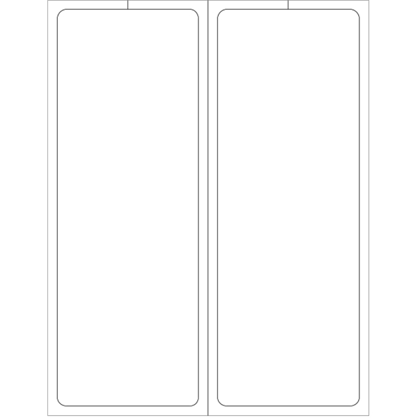 Custom 3.75" x 10.5" - Blank 2up Laser Label