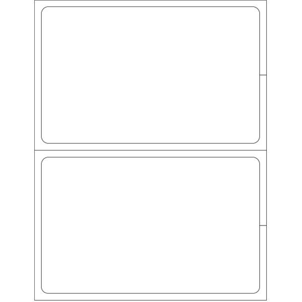 Custom 8" x 5" - Blank 2up Laser Label