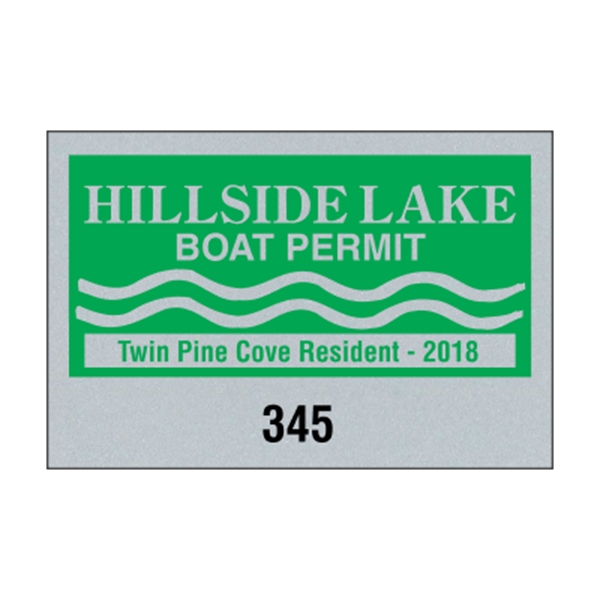 3" x 2" White Reflective - Face Adhesive