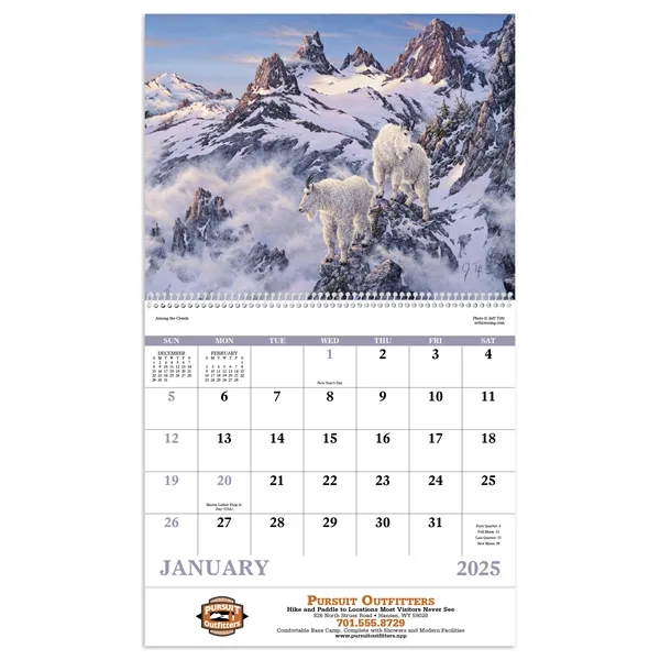 Good Value™ Wildlife Canvas - Spiral Calendar - Good Value™ Wildlife Canvas - Spiral Calendar - Image 1 of 30